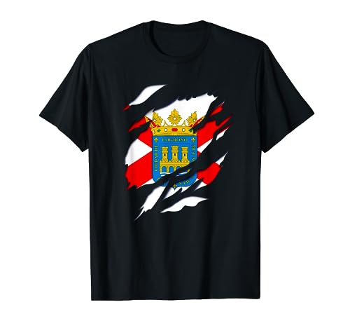Bandera ciudad de Logroño la Rioja efecto tridimensional 3D Camiseta