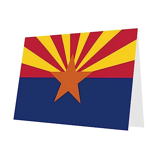 YYHHAOFA Tarjeta de felicitación de papel perlado de alto grado con patrón de bandera de Arizona verde oscuro > 4x6 en, para tarjeta de cumpleaños tarjeta de invitación de fiesta