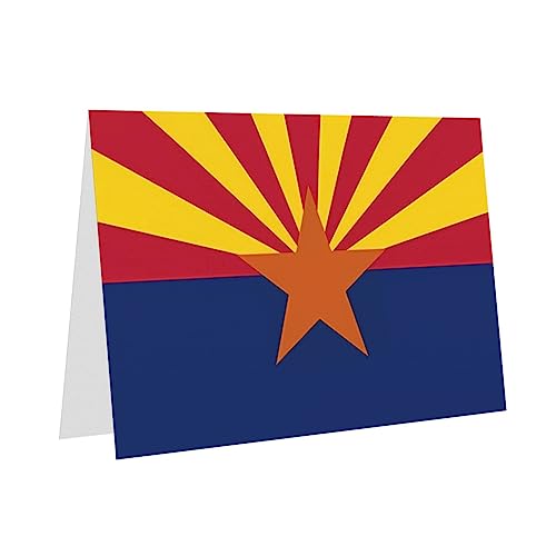 YYHHAOFA Tarjeta de felicitación de papel perlado de alto grado con patrón de bandera de Arizona verde oscuro > 4x6 en, para tarjeta de cumpleaños tarjeta de invitación de fiesta