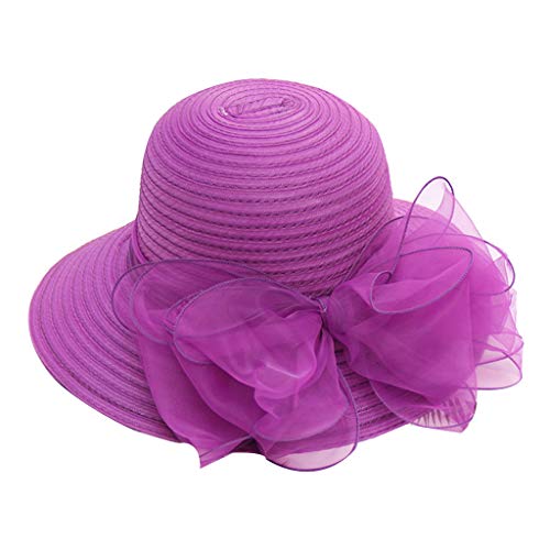 Sombrero de fiesta de novia británica para mujer, tocado de boda, gorras de béisbol, nudo superior, sombrero de camionero, Morado (, Talla única