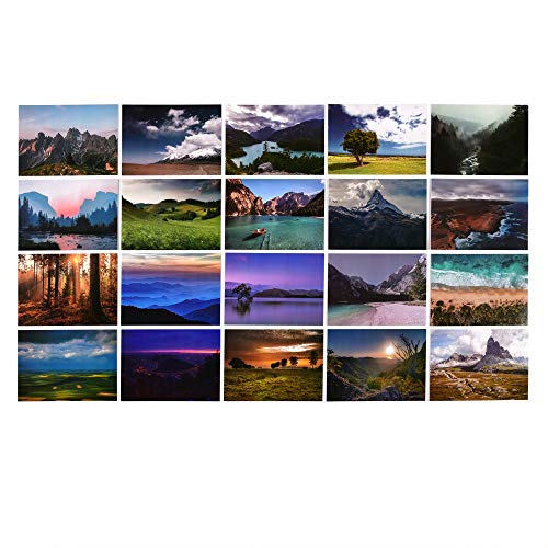 ewtshop® 100 tarjetas postales con 100 diseños diferentes de paisajes y viajes
