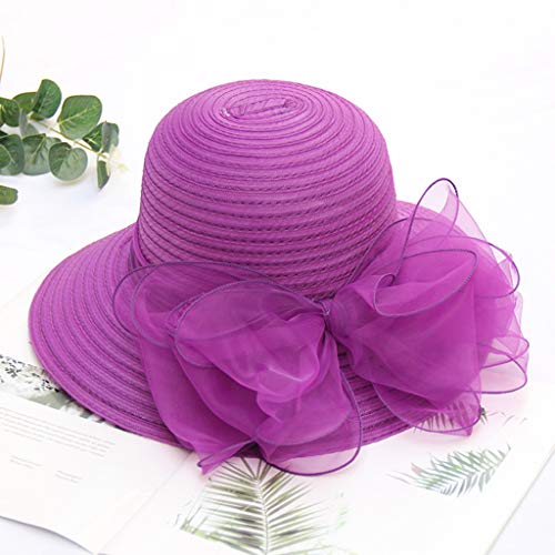Sombrero de vestido de Año Nuevo 2023 S- Tocado de novia para mujer, gorra de té británica para fiesta de boda, gorras de béisbol con código postal, Morado (, Talla única