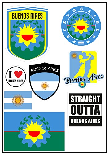 aprom Buenos Aires Argentina - Lámina adhesiva para tarjeta de coche, 17 x 24 cm, muchos diseños