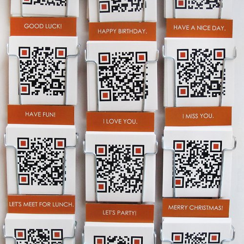 Juego de 10 tarjetas postales con Código QR- Escanear con su teléfono inteligente y obtener el mensaje de bienvenida (en Inglés): COOL, DUDE!